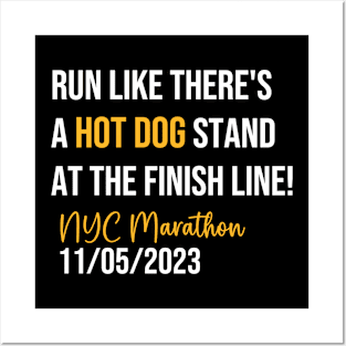 NYC Marathon 2023 Funny Running Posters and Art